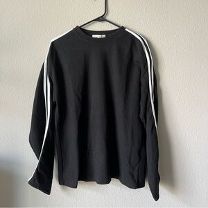 OAK + FORT Black Long Sleeve with White Accents